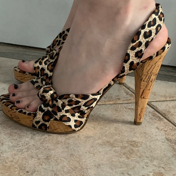 JLO Jennifer Lopez animal print high heel shoes size 8 - Picture 4 of 10